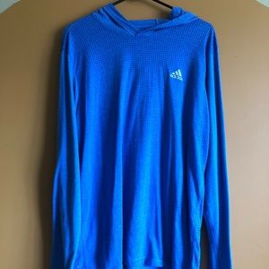 Blue adidas thin long sleeve shirt